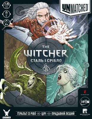 Настольная игра Unmatched: The Witcher. Сталь и серебро (Steel and Silver) укр. 9349 фото