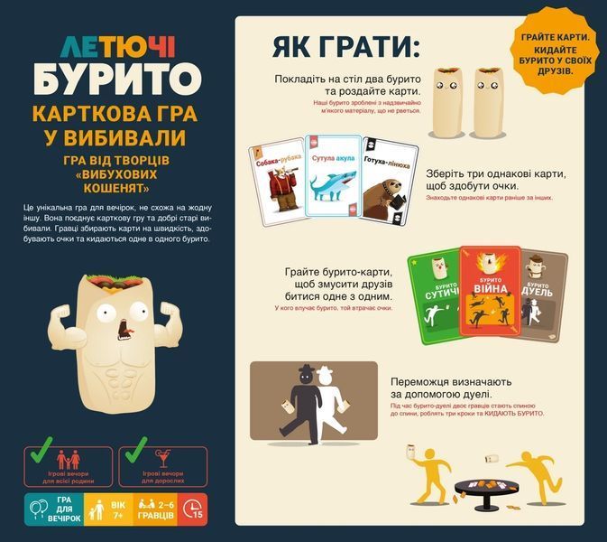 Настільна гра Летючі бурито (Throw Throw Burrito) 9028 фото