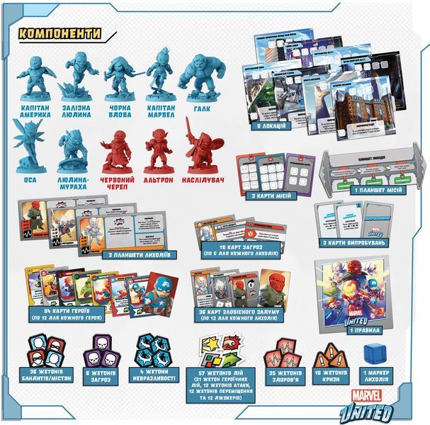 Настольная игра Marvel United (Марвел Юнайтед) 2499 фото